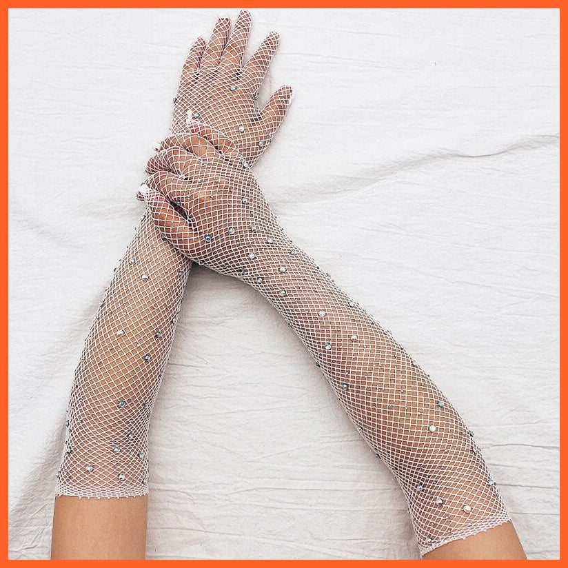 whatagift.com.au Women's Gloves Elegant Women Ultra-Thin Long Sexy Black Gloves | Lace Mesh Gloves