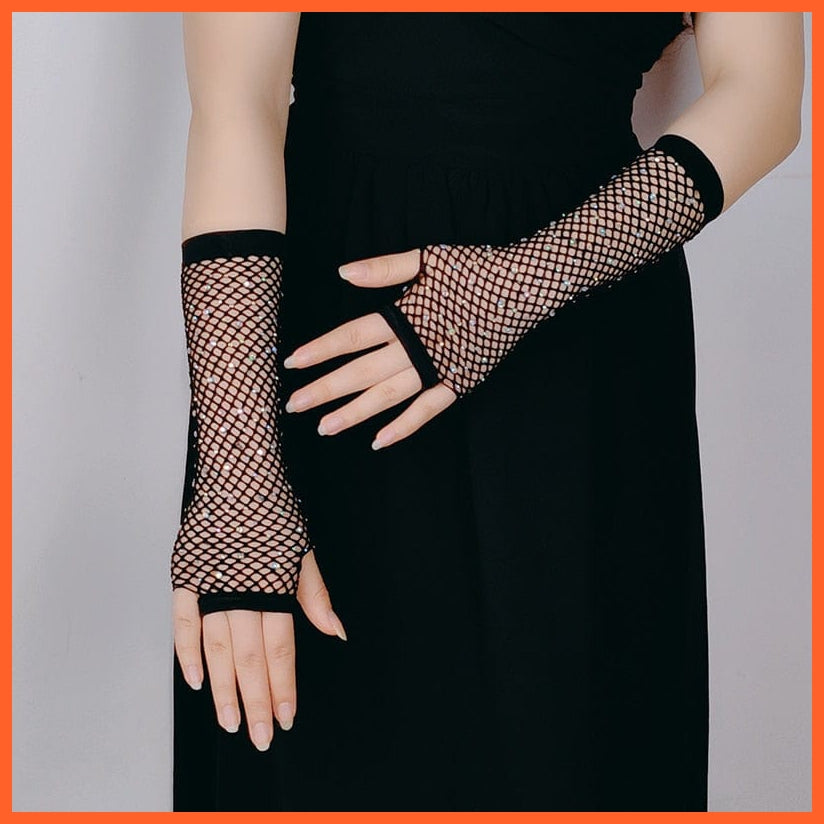 whatagift.com.au Women's Gloves Elegant Women Ultra-Thin Long Sexy Black Gloves | Lace Mesh Gloves