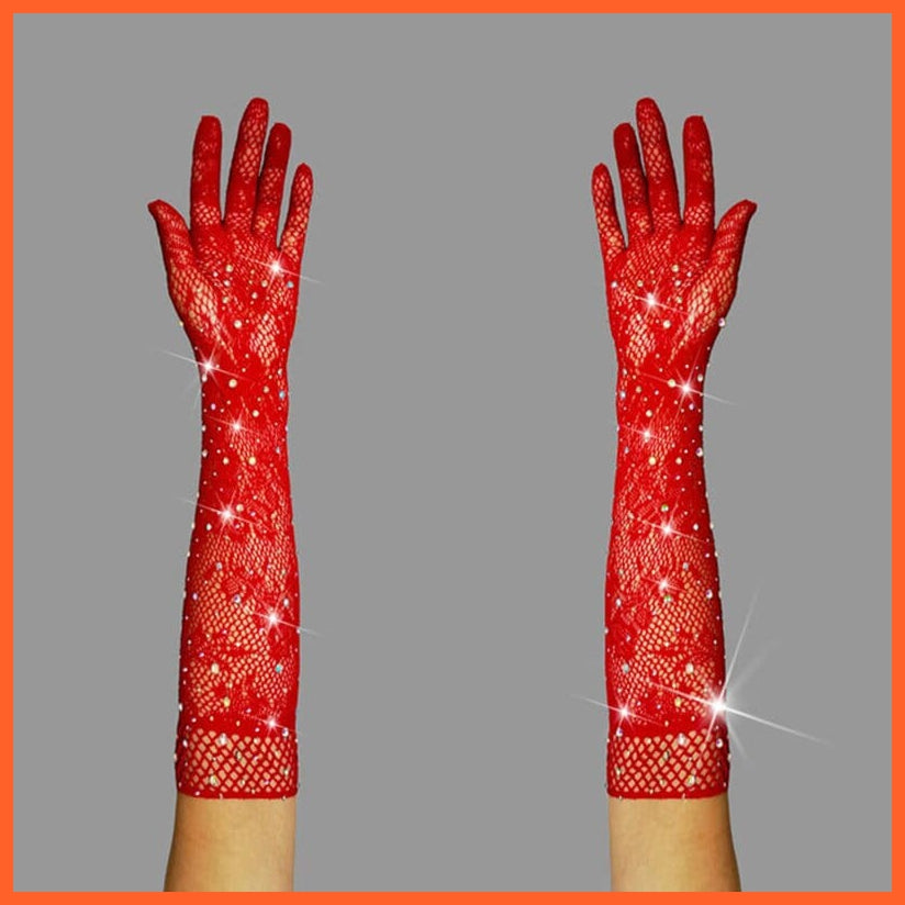 whatagift.com.au Women's Gloves Elegant Women Ultra-Thin Long Sexy Black Gloves | Lace Mesh Gloves