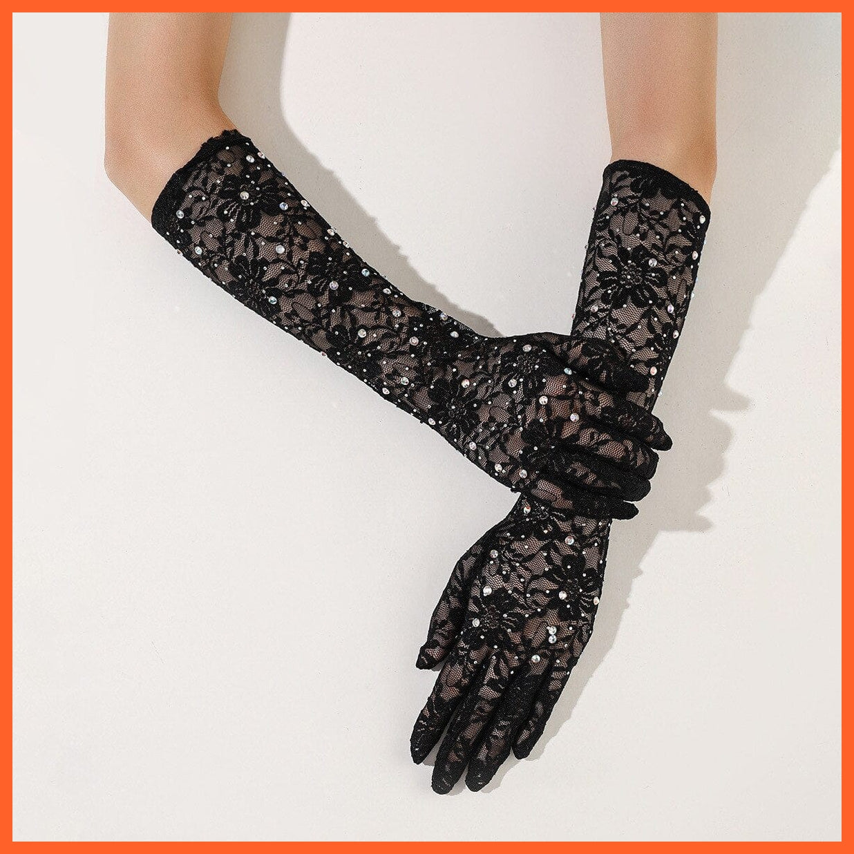 whatagift.com.au Women's Gloves Elegant Women Ultra-Thin Long Sexy Black Gloves | Lace Mesh Gloves