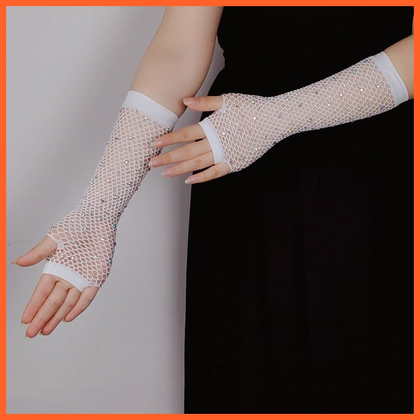 whatagift.com.au Women's Gloves K80 White / One Size Elegant Women Ultra-Thin Long Sexy Black Gloves | Lace Mesh Gloves