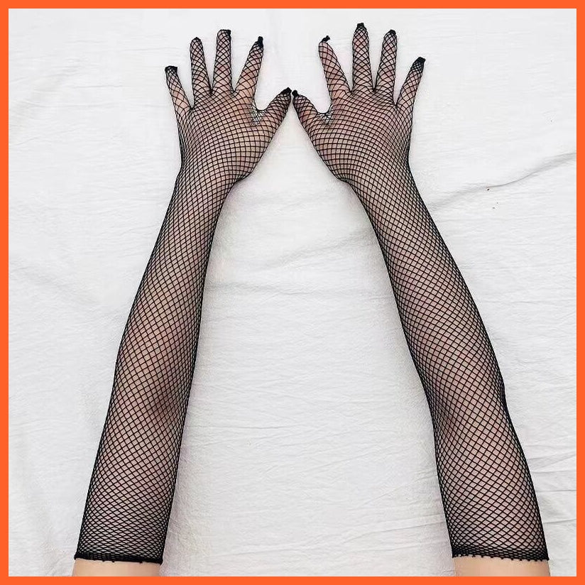 whatagift.com.au Women's Gloves K84 Black / One Size Elegant Women Ultra-Thin Long Sexy Black Gloves | Lace Mesh Gloves