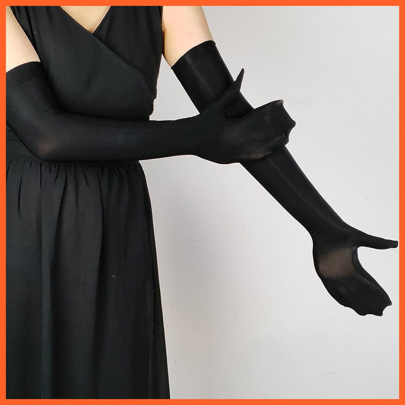 whatagift.com.au Women's Gloves L9 Black / One Size Fashion Sexy Ultra-thin Sunscreen Long Lace Gloves