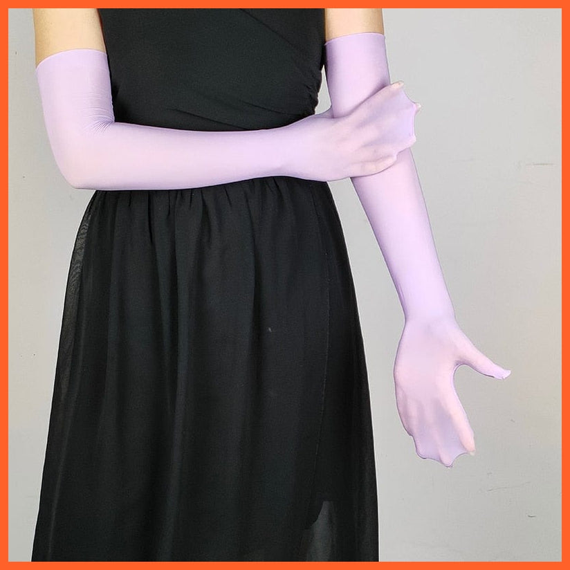 whatagift.com.au Women's Gloves L9 Purple / One Size Fashion Sexy Ultra-thin Sunscreen Long Lace Gloves