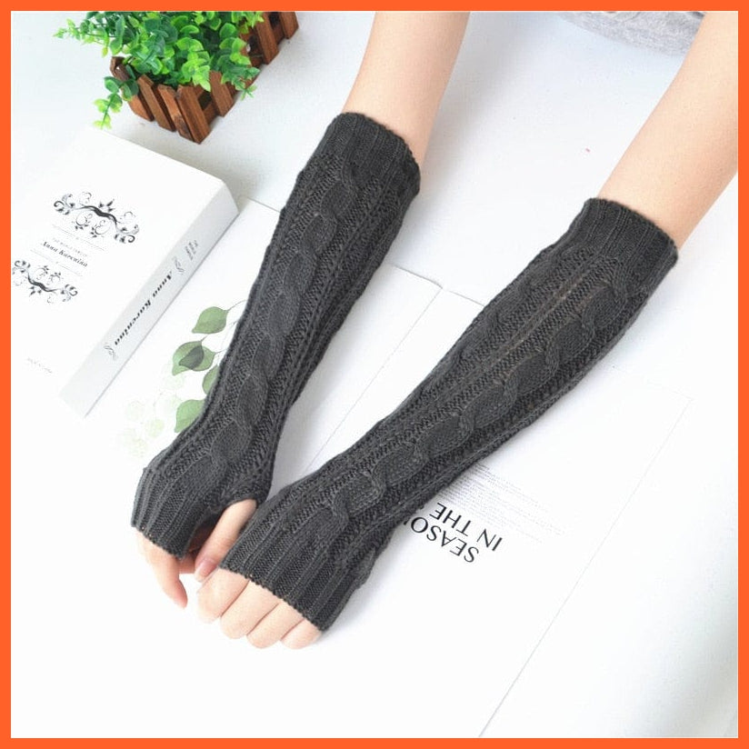 whatagift.com.au Women's Gloves Long Fingerless Women‘s Winter Warmer | Knitted Arm Sleeve Gothic Gloves