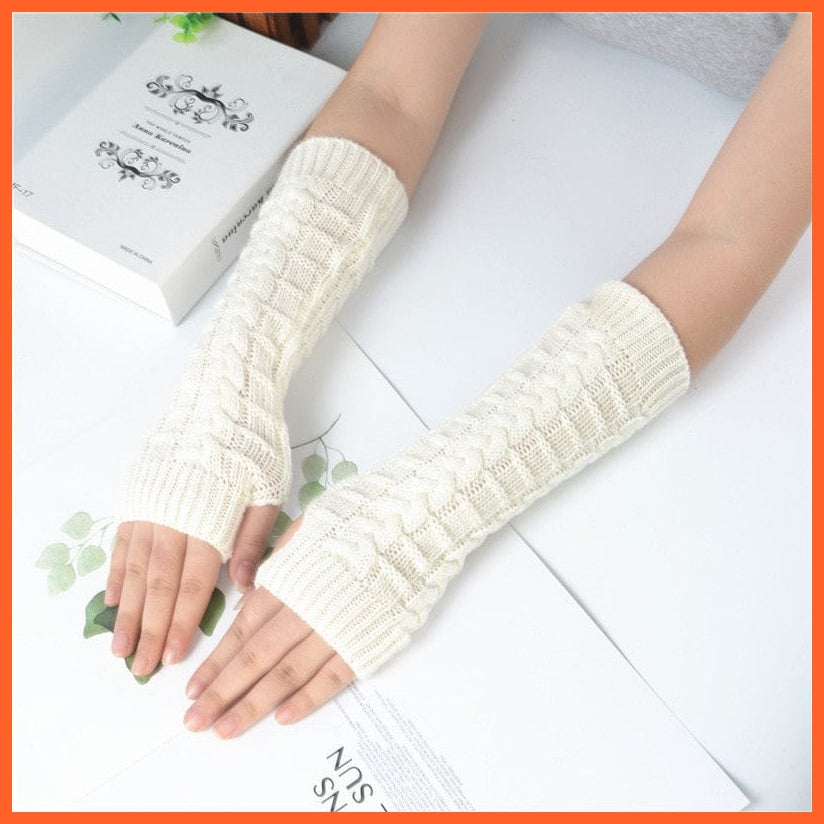 whatagift.com.au Women's Gloves Long Fingerless Women‘s Winter Warmer | Knitted Arm Sleeve Gothic Gloves