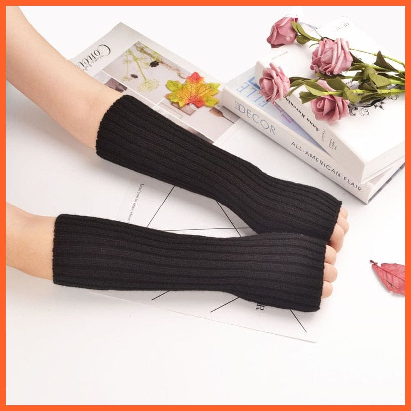 whatagift.com.au Women's Gloves Long Fingerless Women‘s Winter Warmer | Knitted Arm Sleeve Gothic Gloves