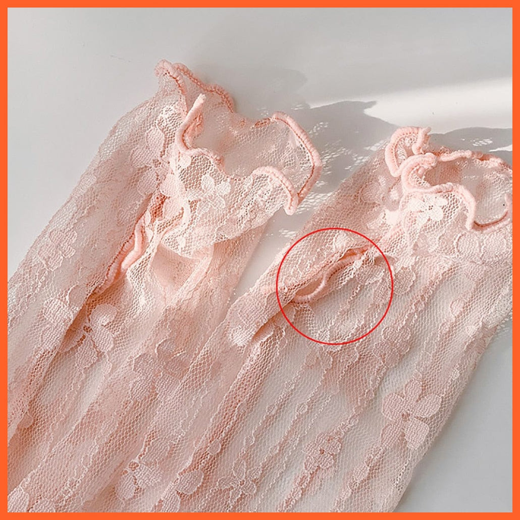 whatagift.com.au Women's Gloves New Long Lace Hollow-Out Fingerless Gloves | Sun Protection Mesh Lace Sleeves