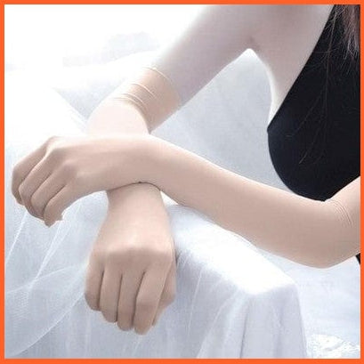 whatagift.com.au Women's Gloves Skin Color / One Size Fashion Sexy Ultra-thin Sunscreen Long Lace Gloves