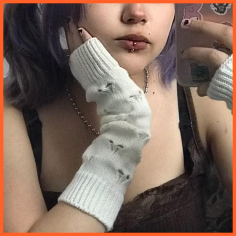 whatagift.com.au Women's Gloves Winter Women Stylish Hand Gloves | Crochet Knitted Hollow Heart Mittens