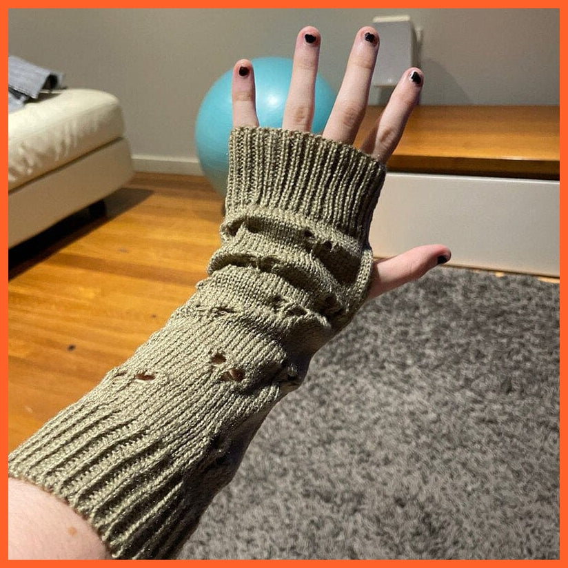 whatagift.com.au Women's Gloves Winter Women Stylish Hand Gloves | Crochet Knitted Hollow Heart Mittens