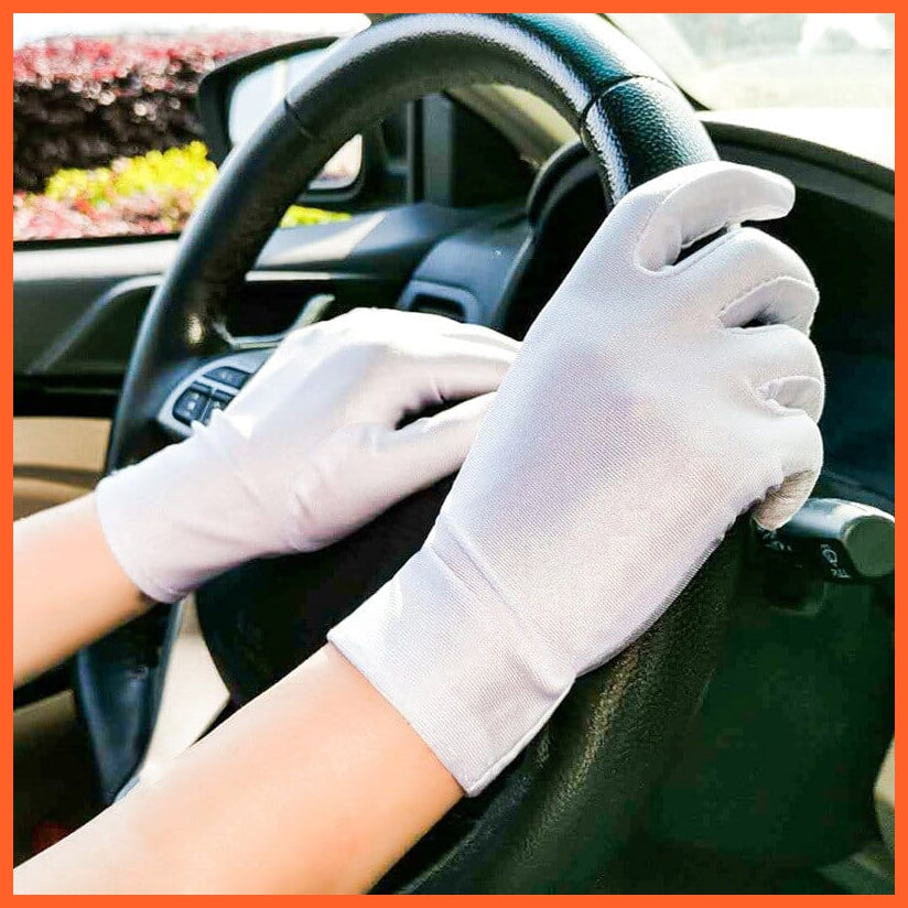 whatagift.com.au Women's Gloves Woman Summer Sunscreen Driving Gloves | Female Thin Cotton Non-Slip Gloves