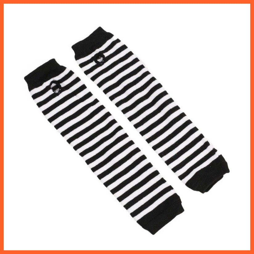 whatagift.com.au Women's Gloves Women Fashion Striped Elbow Warmer Knitted Gloves | Long Fingerless Mittens