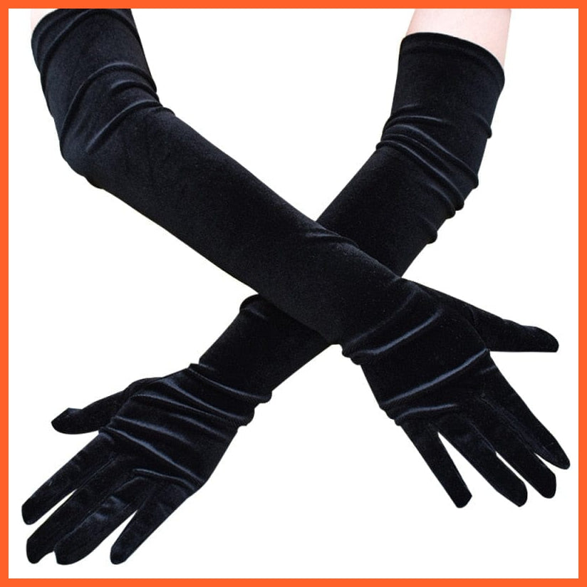 whatagift.com.au Women's Gloves Women Velvet Winter Warm Black Retro Style Gloves