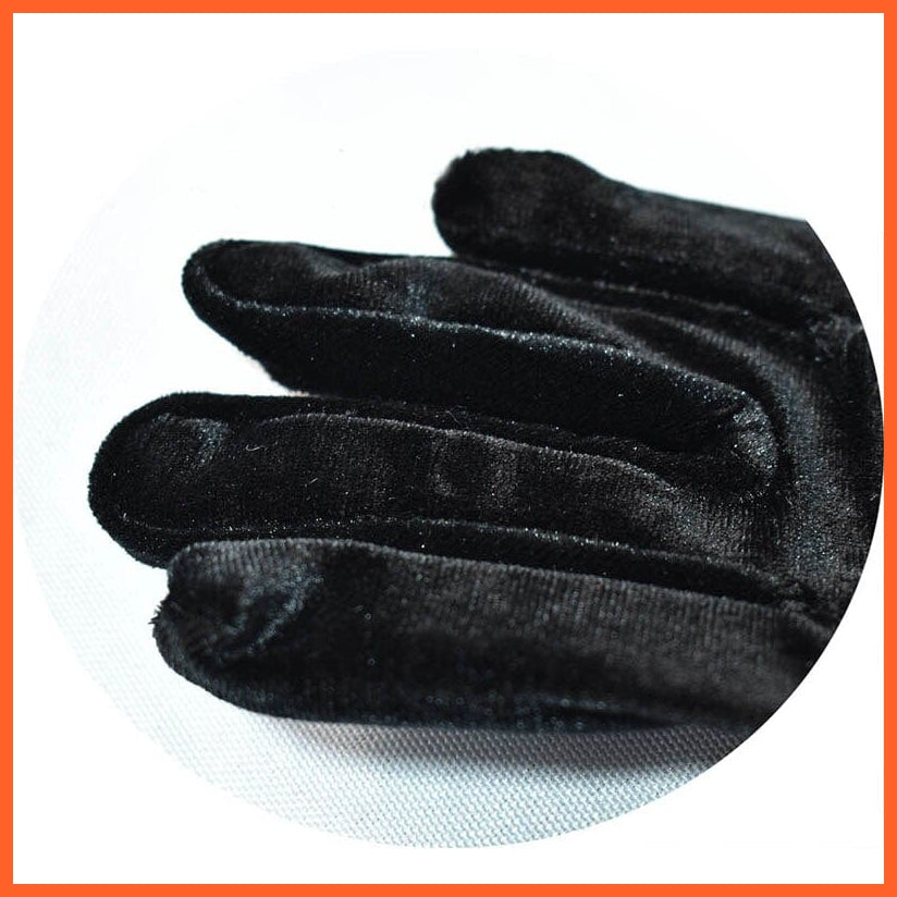 whatagift.com.au Women's Gloves Women Velvet Winter Warm Black Retro Style Gloves