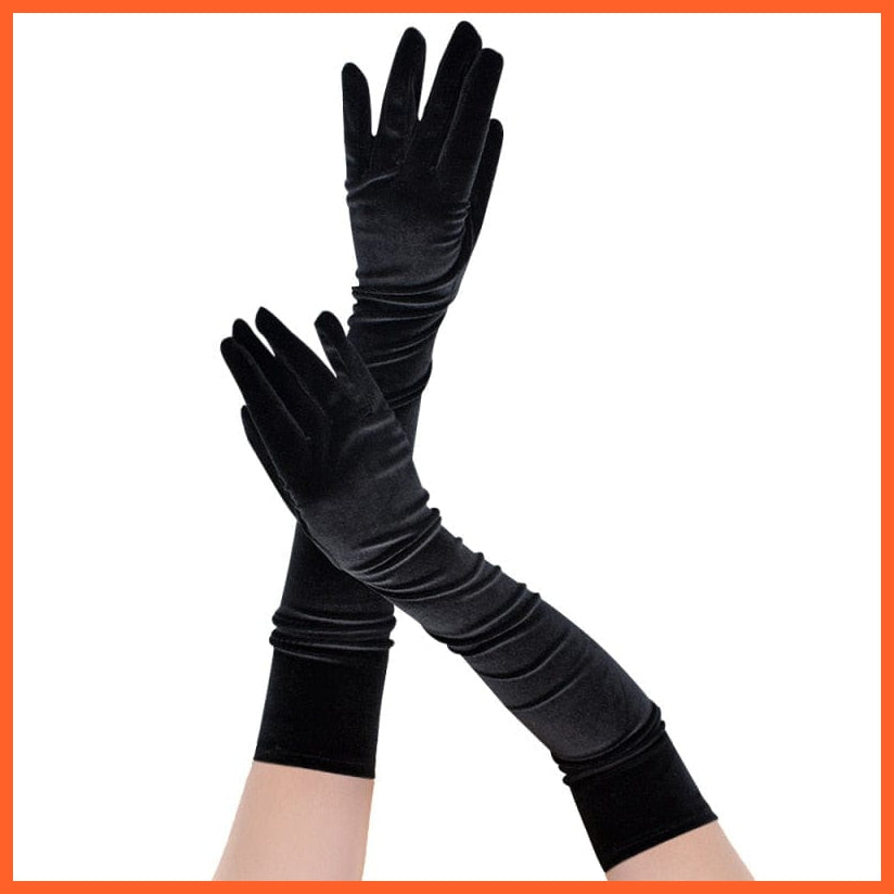 whatagift.com.au Women's Gloves Women Velvet Winter Warm Black Retro Style Gloves