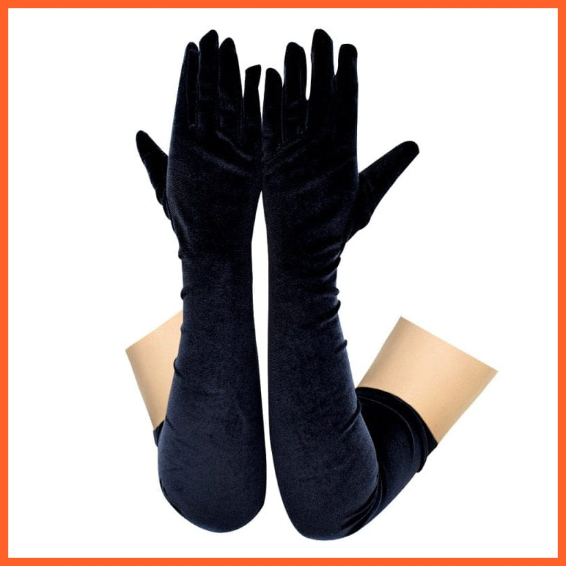whatagift.com.au Women's Gloves Women Velvet Winter Warm Black Retro Style Gloves