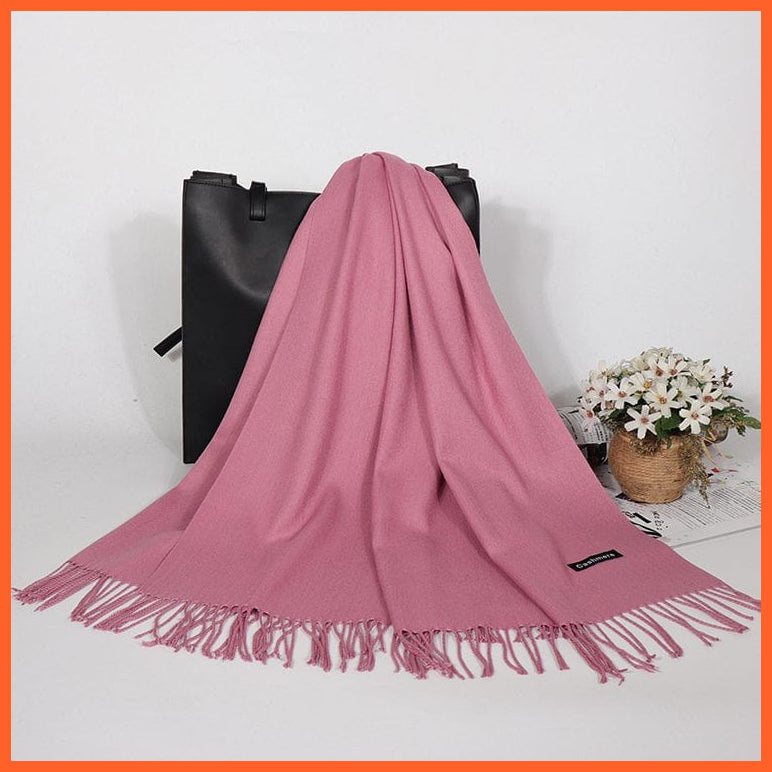 whatagift.com.au Women's Scarf 10 180cm Winter Cashmere Women Scarf | Luxury Bandana Women Solid Shawl Wraps Pashmina