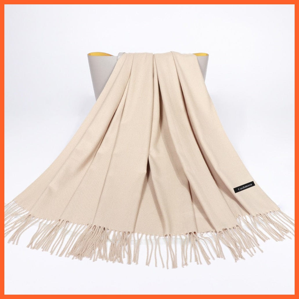 whatagift.com.au Women's Scarf 22 180cm Winter Cashmere Women Scarf | Luxury Bandana Women Solid Shawl Wraps Pashmina