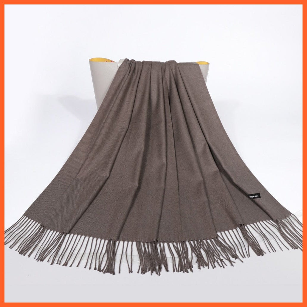 whatagift.com.au Women's Scarf 24 180cm Winter Cashmere Women Scarf | Luxury Bandana Women Solid Shawl Wraps Pashmina