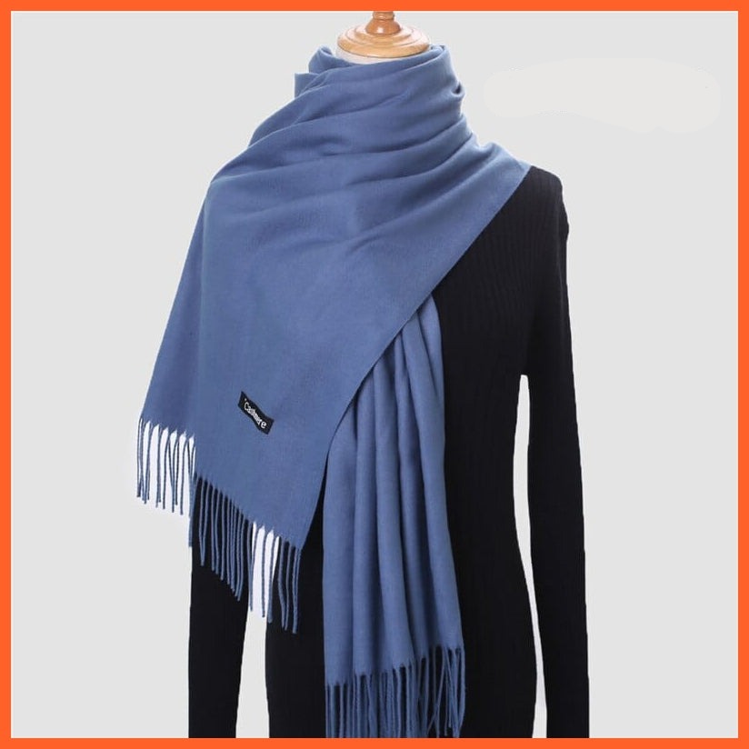 whatagift.com.au Women's Scarf 260g-30 New Winter Women Warm Cashmere Solid Scarf | Hijab Long Pashmina Bandana Wraps