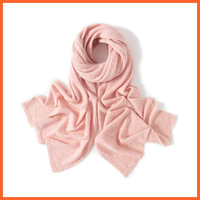 whatagift.com.au Women's Scarf as picture10 / One Size Women's Pashmina Knitted Scarf | Winter Pure Cashmere Soft Scarves