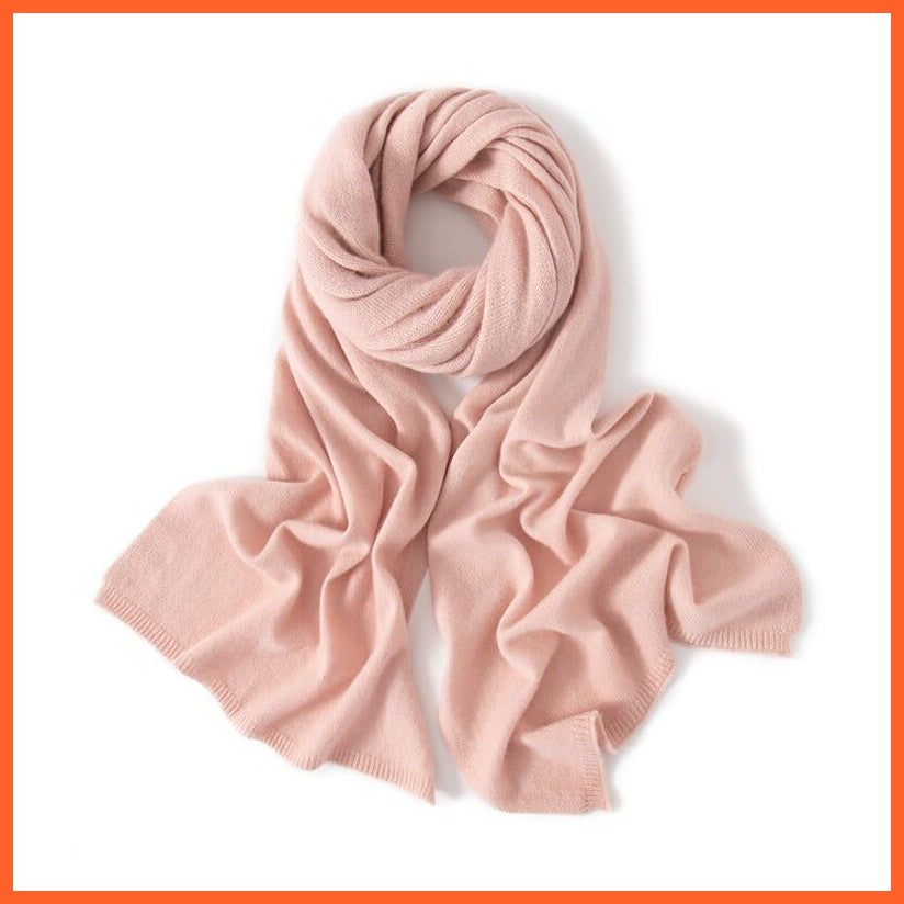 whatagift.com.au Women's Scarf as picture12 / One Size Women's Pashmina Knitted Scarf | Winter Pure Cashmere Soft Scarves