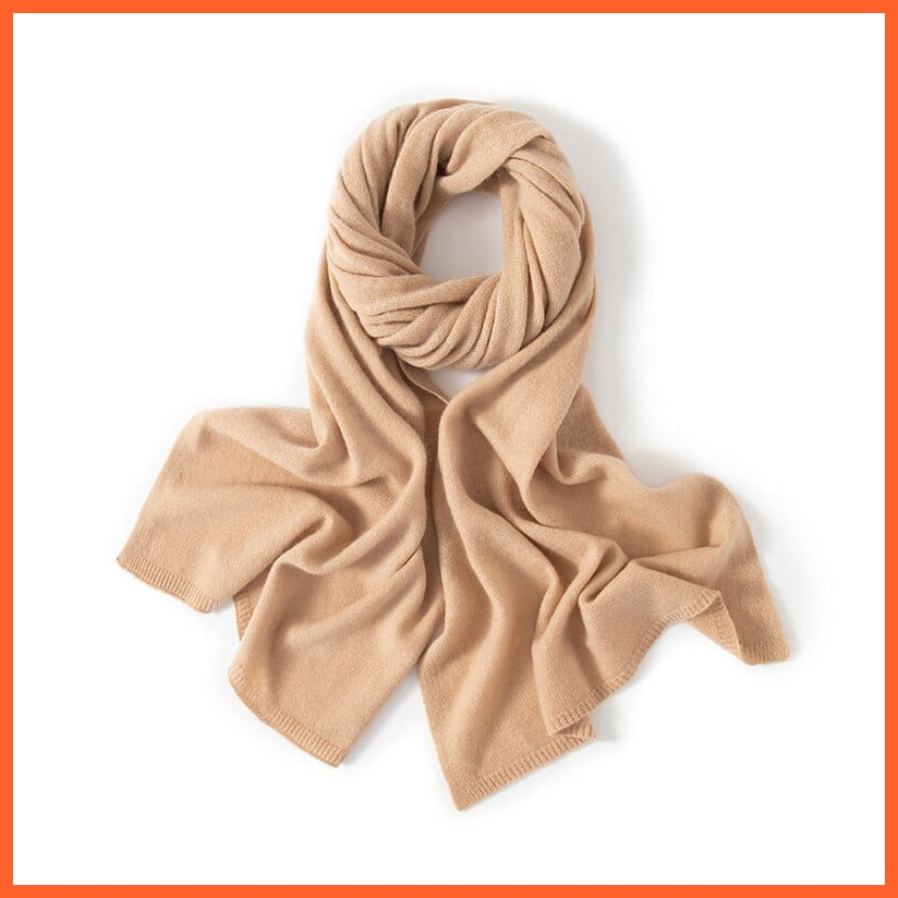 whatagift.com.au Women's Scarf as picture14 / One Size Women's Pashmina Knitted Scarf | Winter Pure Cashmere Soft Scarves