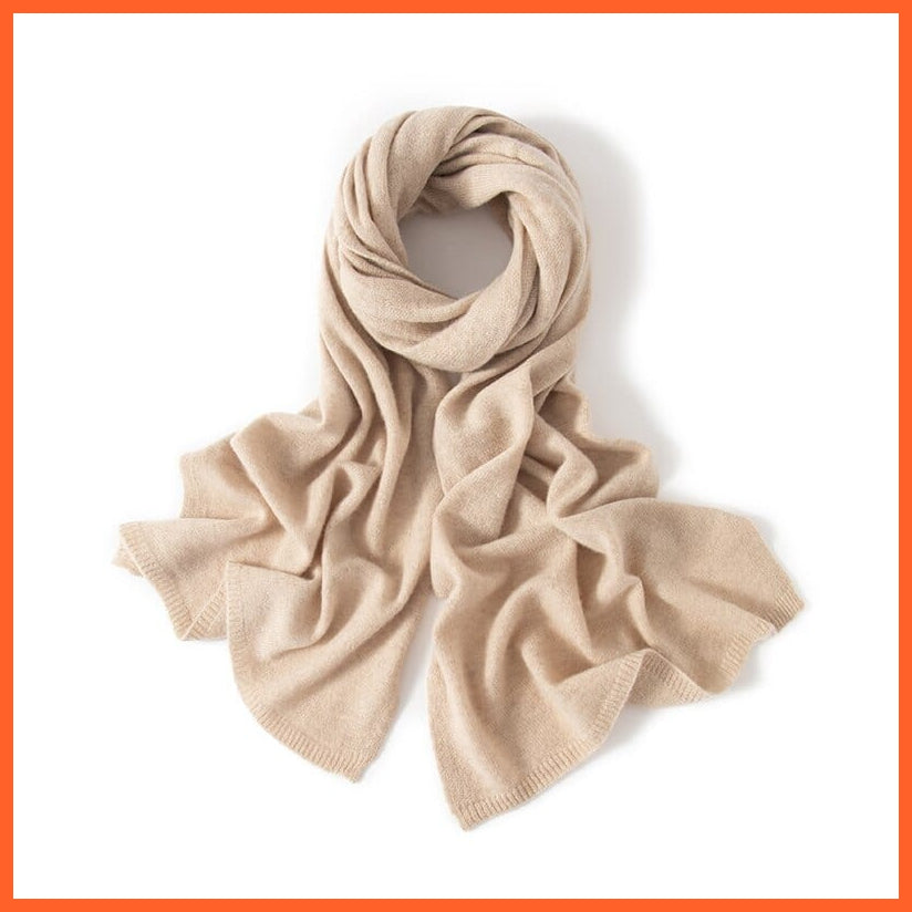 whatagift.com.au Women's Scarf as picture15 / One Size Women's Pashmina Knitted Scarf | Winter Pure Cashmere Soft Scarves