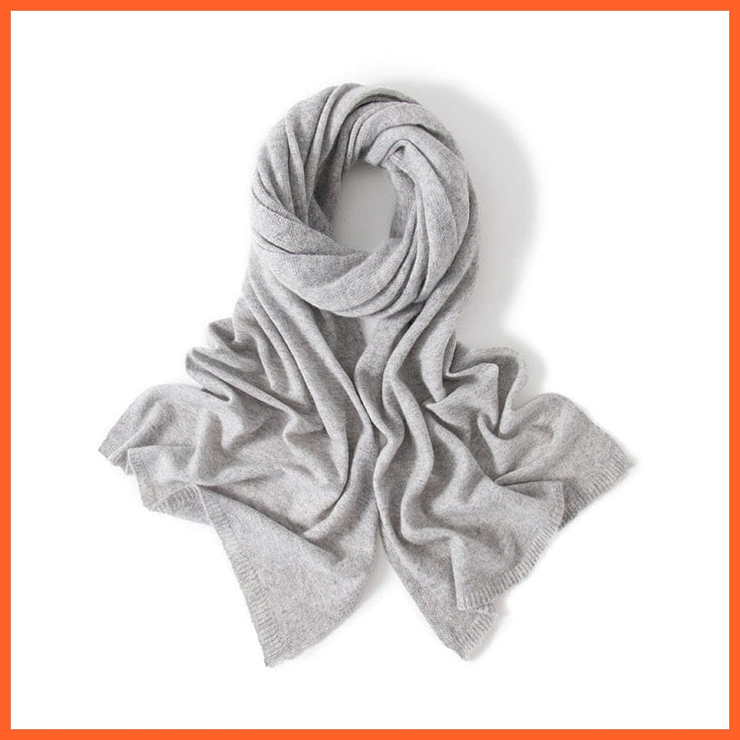 whatagift.com.au Women's Scarf as picture16 / One Size Women's Pashmina Knitted Scarf | Winter Pure Cashmere Soft Scarves