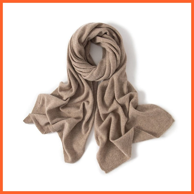 whatagift.com.au Women's Scarf as picture18 / One Size Women's Pashmina Knitted Scarf | Winter Pure Cashmere Soft Scarves