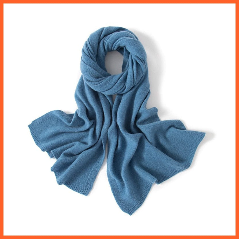 whatagift.com.au Women's Scarf as picture4 / One Size Women's Pashmina Knitted Scarf | Winter Pure Cashmere Soft Scarves