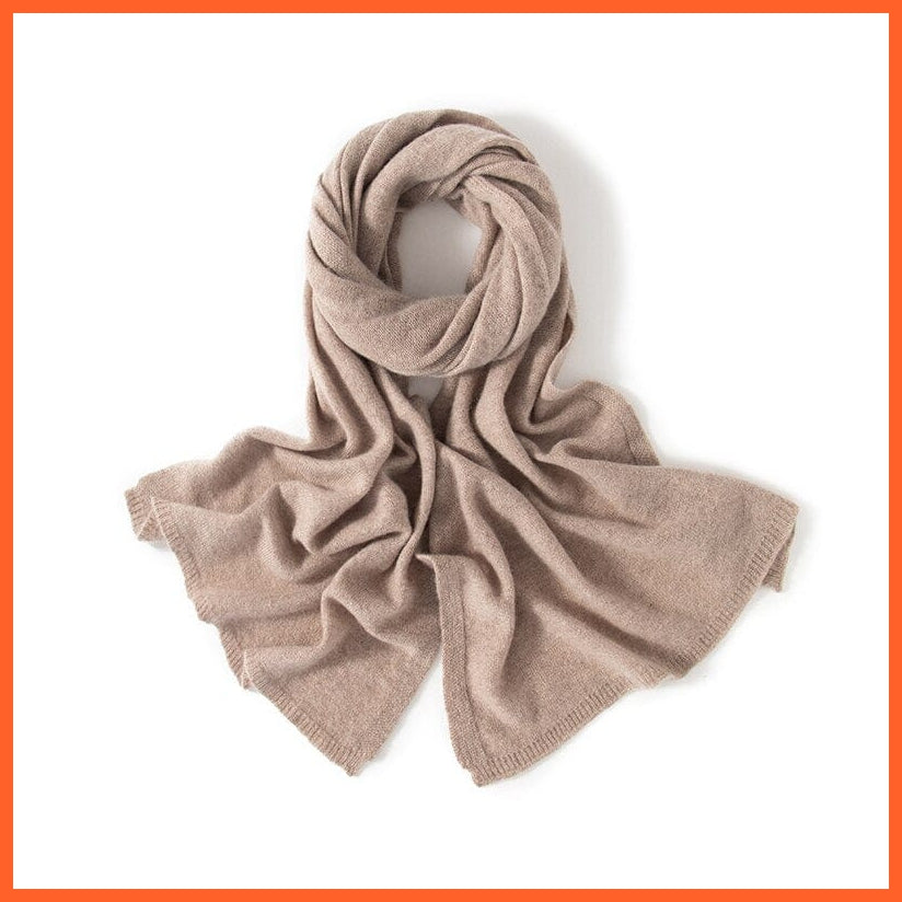whatagift.com.au Women's Scarf as picture5 / One Size Women's Pashmina Knitted Scarf | Winter Pure Cashmere Soft Scarves