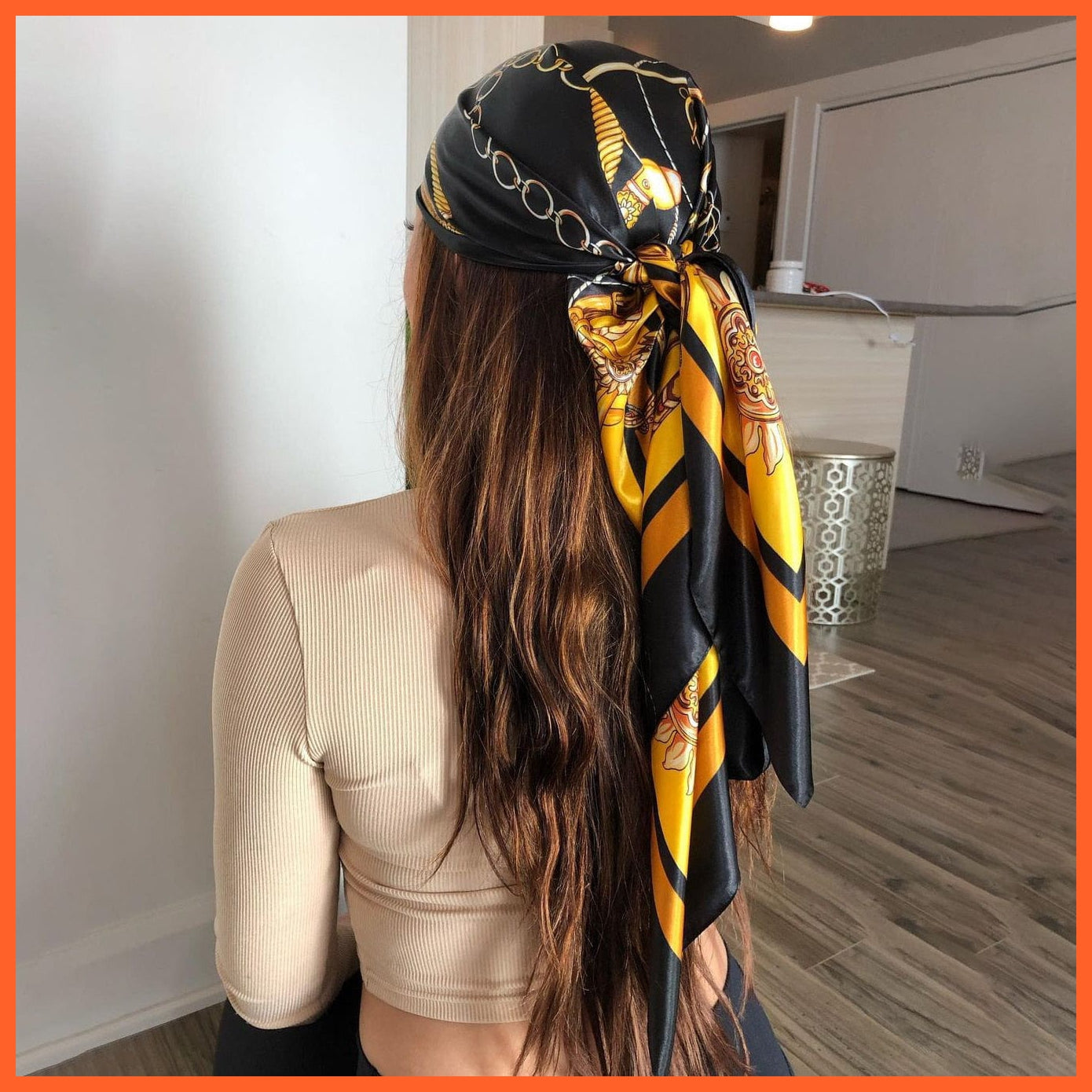 whatagift.com.au Women's Scarf BK10-17 / 90X90CM Women Luxury Silk Scarves | Summer Fashion Bandanas Designer Hijab
