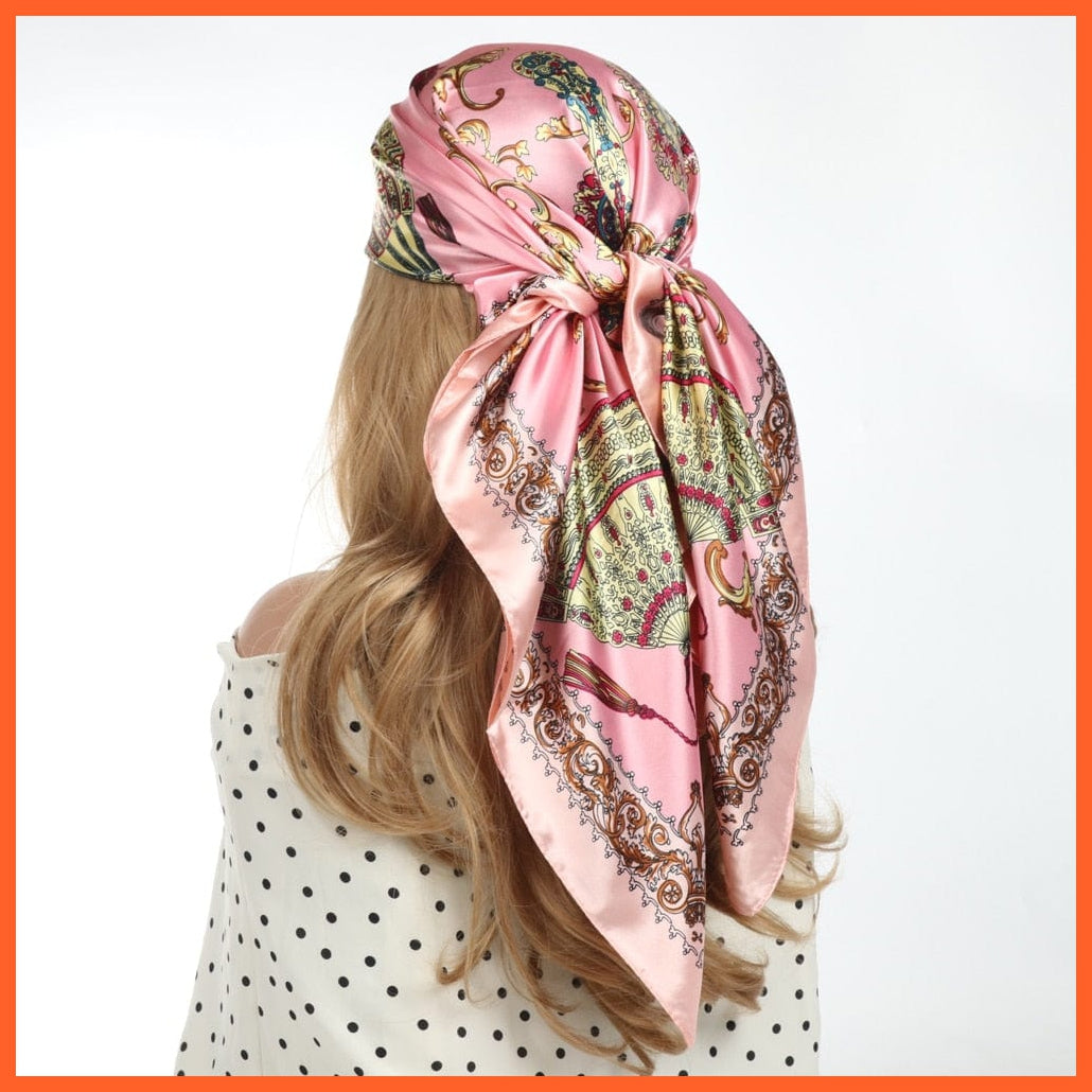 whatagift.com.au Women's Scarf BK10-20 / 90X90CM Women Luxury Silk Scarves | Summer Fashion Bandanas Designer Hijab