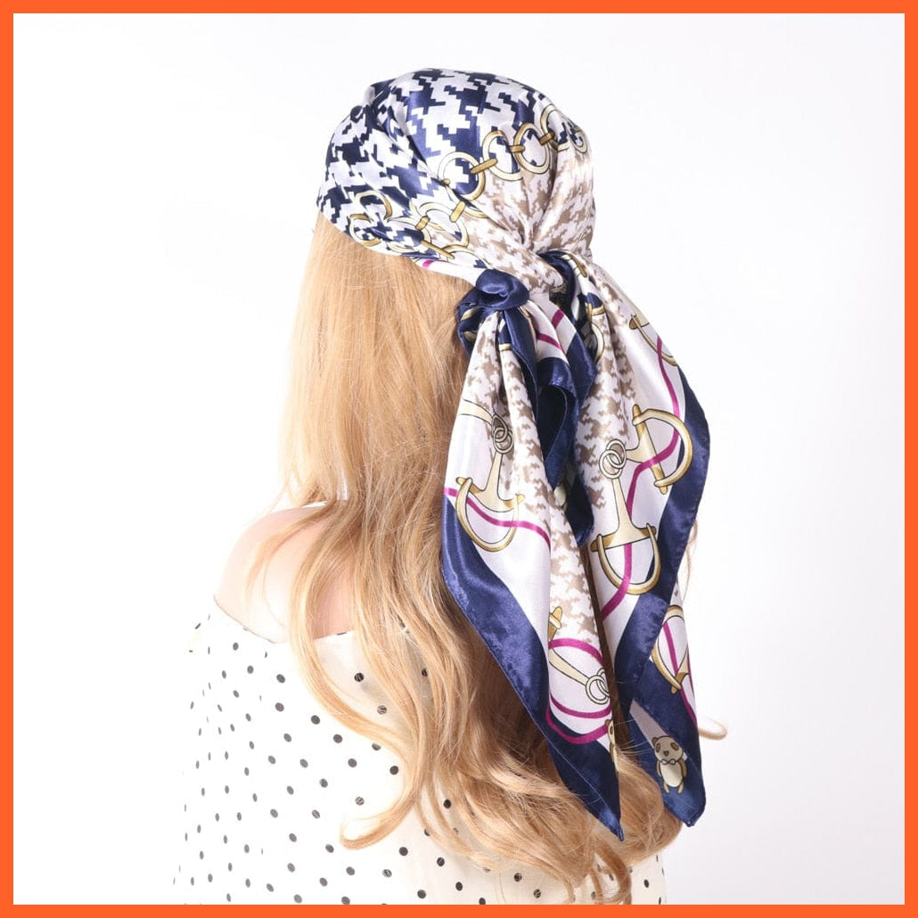 whatagift.com.au Women's Scarf BK10-26 / 90X90CM Women Luxury Silk Scarves | Summer Fashion Bandanas Designer Hijab