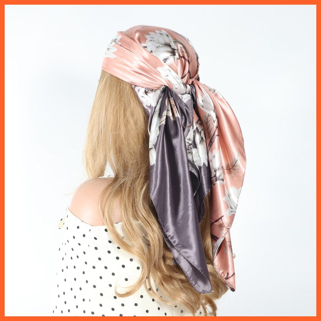 whatagift.com.au Women's Scarf BK10-35 / 90X90CM Women Luxury Silk Scarves | Summer Fashion Bandanas Designer Hijab