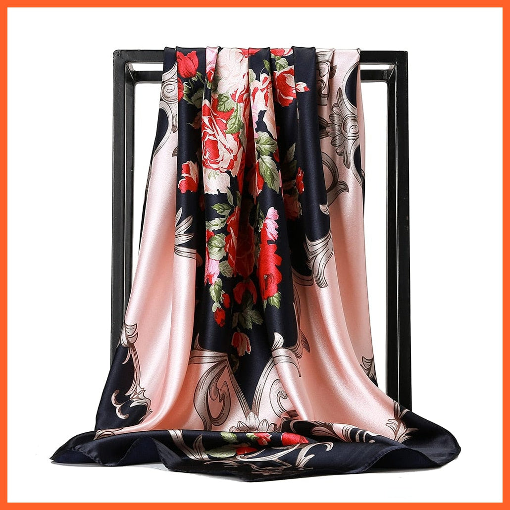whatagift.com.au Women's Scarf BK10-49 / 90X90CM Women Luxury Silk Scarves | Summer Fashion Bandanas Designer Hijab