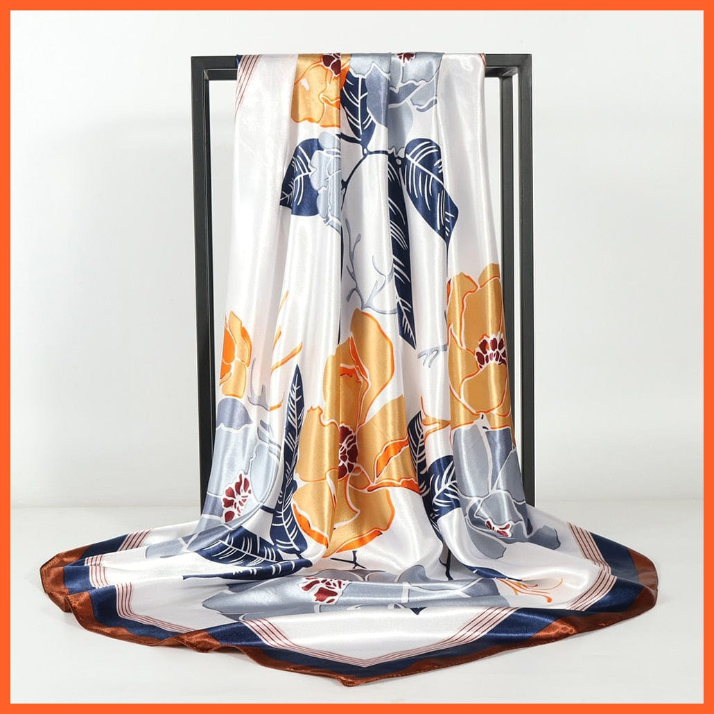whatagift.com.au Women's Scarf BK10-51 / 90X90CM Women Luxury Silk Scarves | Summer Fashion Bandanas Designer Hijab