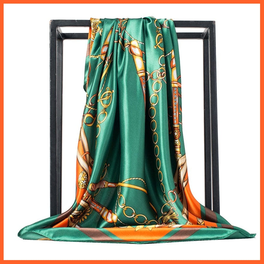 whatagift.com.au Women's Scarf BK10-52 / 90X90CM Women Luxury Silk Scarves | Summer Fashion Bandanas Designer Hijab