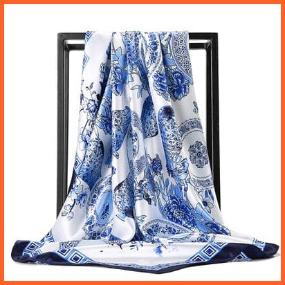 whatagift.com.au Women's Scarf BK10-53 / 90X90CM Women Luxury Silk Scarves | Summer Fashion Bandanas Designer Hijab