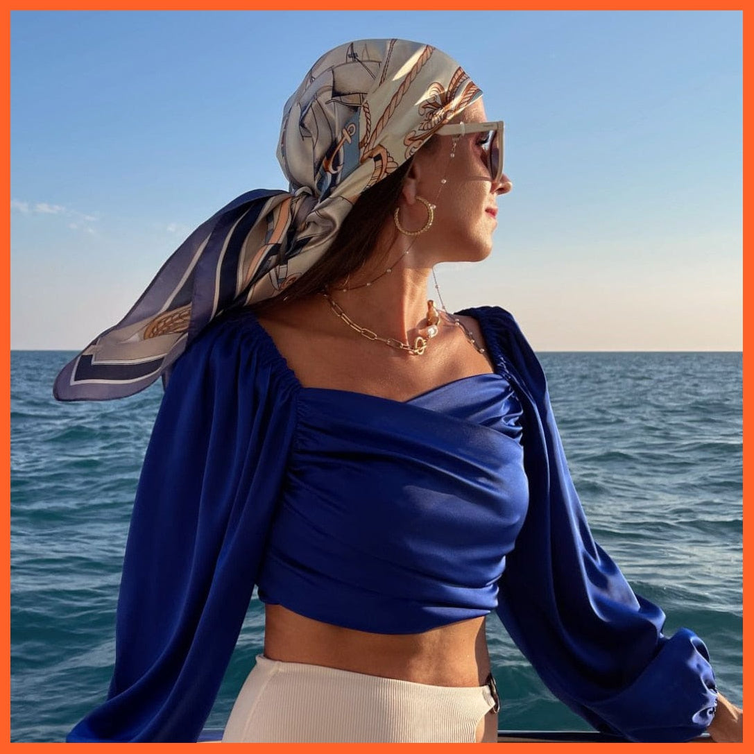 whatagift.com.au Women's Scarf BK10-6 / 90X90CM Women Luxury Silk Scarves | Summer Fashion Bandanas Designer Hijab