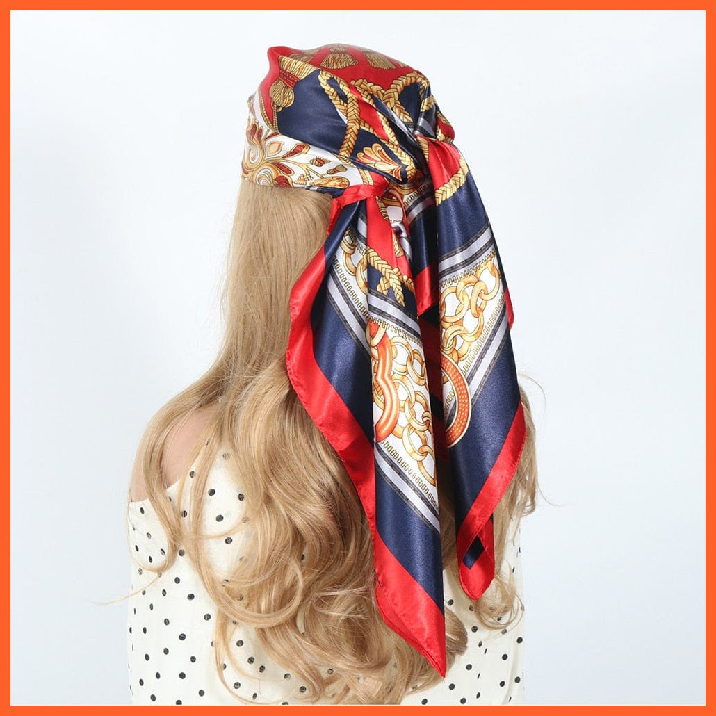 whatagift.com.au Women's Scarf BK10-60 / 90X90CM Copy of Women Luxury Silk Scarves | Summer Fashion Bandanas Designer Hijab