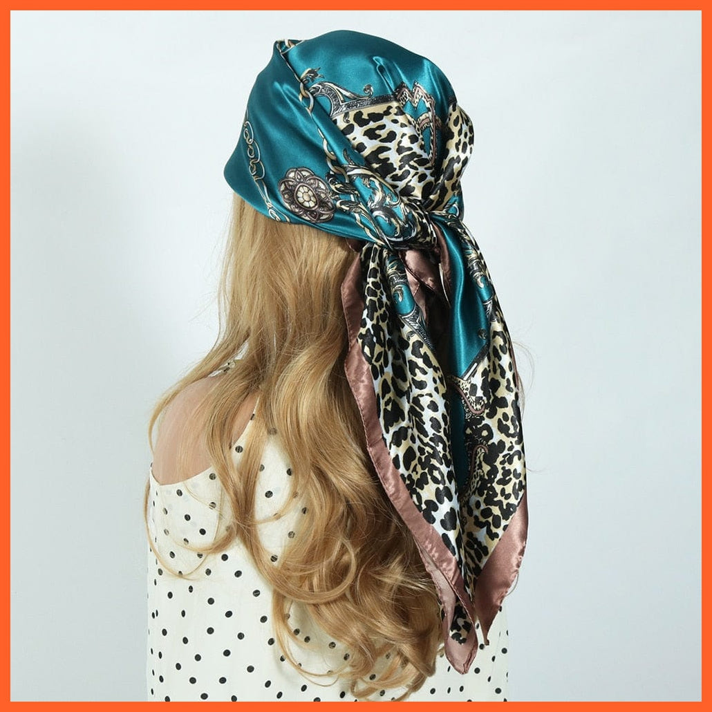 whatagift.com.au Women's Scarf BK10-61 / 90X90CM Women Luxury Silk Scarves | Summer Fashion Bandanas Designer Hijab