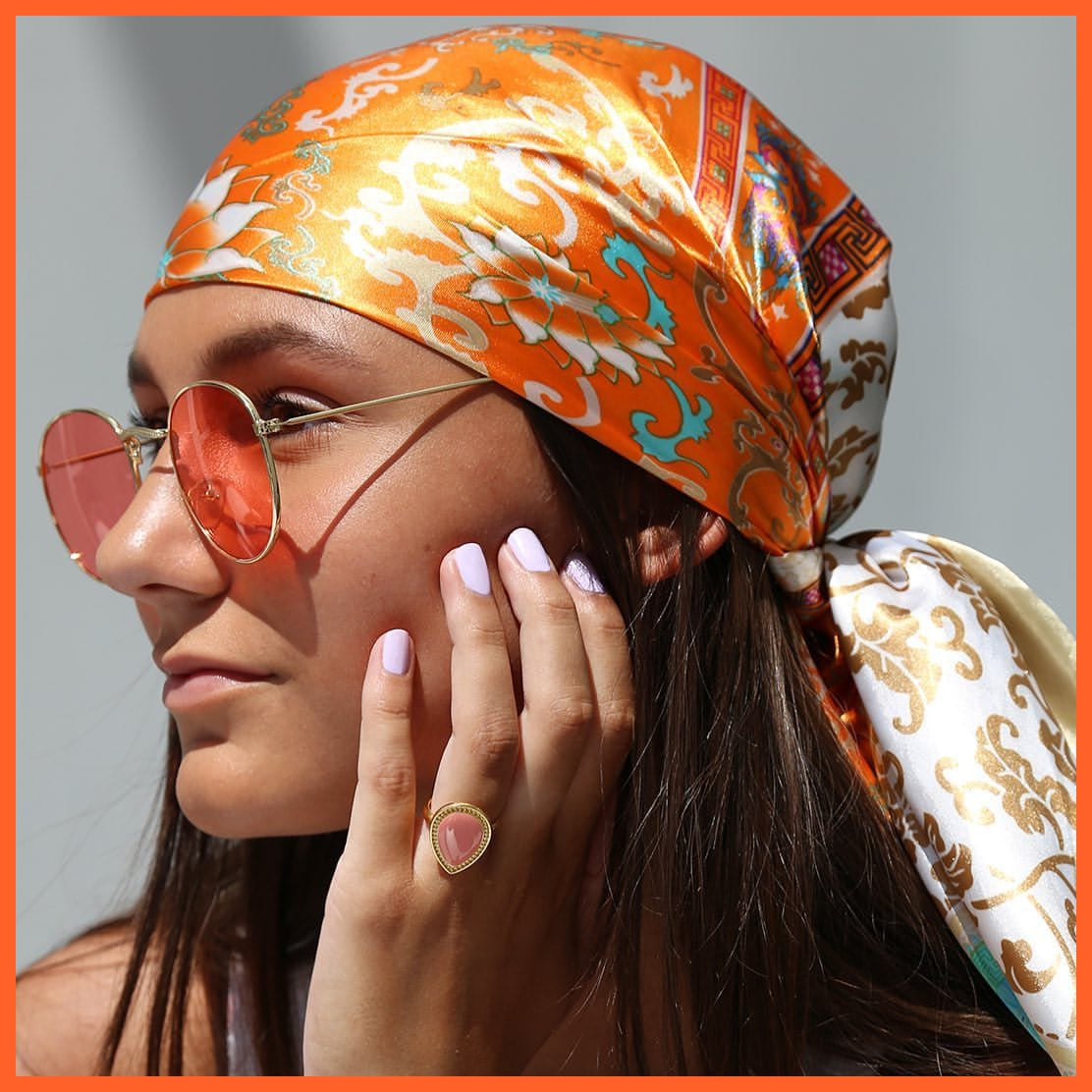 whatagift.com.au Women's Scarf BK10-66 / 90X90CM Women Luxury Silk Scarves | Summer Fashion Bandanas Designer Hijab