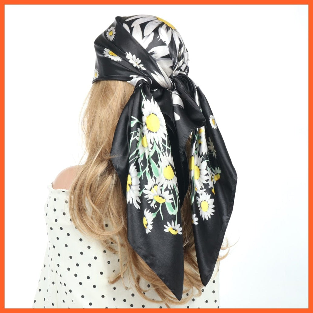 whatagift.com.au Women's Scarf BK10-69 / 90X90CM Women Luxury Silk Scarves | Summer Fashion Bandanas Designer Hijab