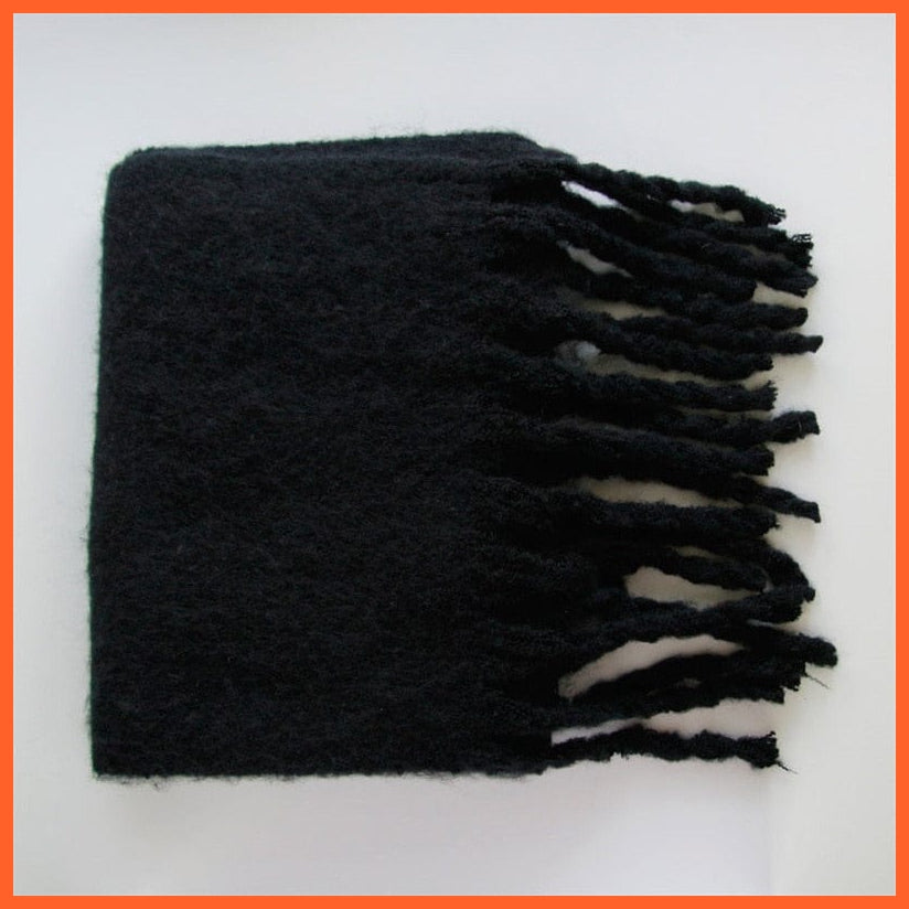 whatagift.com.au Women's Scarf Black / China / One Size Luxury Cashmere Womens Scarf | Winter Thick warm Solid Cape Wraps bandana