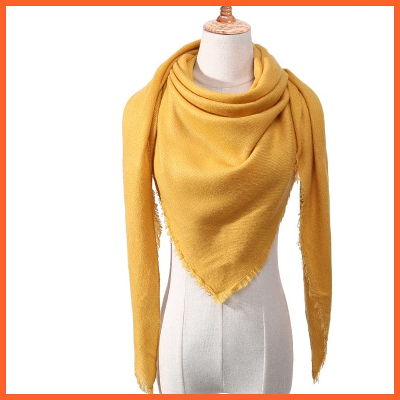 whatagift.com.au Women's Scarf c19 Designer Knitted Women's Scarf | Plaid Warm Cashmere Luxury Brand Neck Bandana