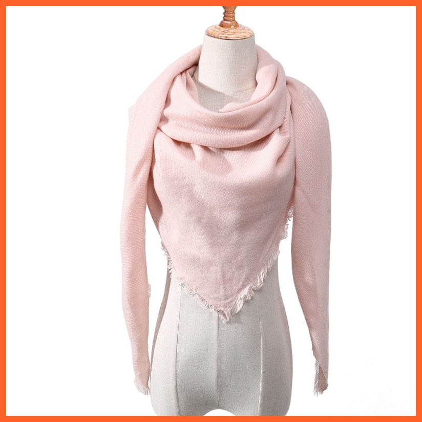 whatagift.com.au Women's Scarf c8 Designer Knitted Women's Scarf | Plaid Warm Cashmere Luxury Brand Neck Bandana