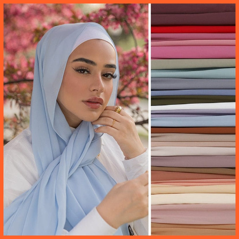 whatagift.com.au Women's Scarf Chiffon Hijab Scarf For Women | Ladies Turban Scarf Shawls